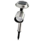 Spot solar em ao inoxidvel com 3 LED brancos